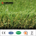 plastic artificial grass with flower for balcony landscaping